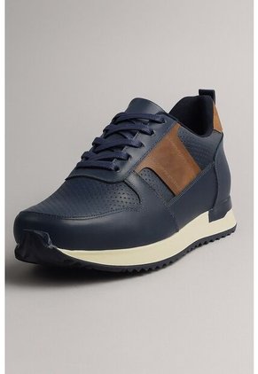 Tenis Cuero Para Hombre Azul Con Diseño Sofisticado Harrow