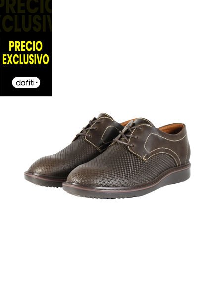 Zapatos Cuero Hombre Café OCAi H0706