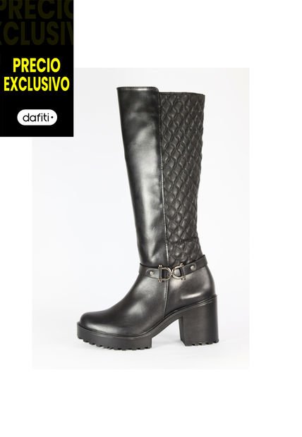 Botas Cuero Mujer Negro Ocai Kenia 001