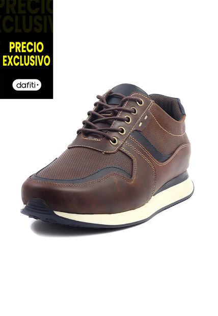 Tenis Cuero Hombre Café Ocai Messi
