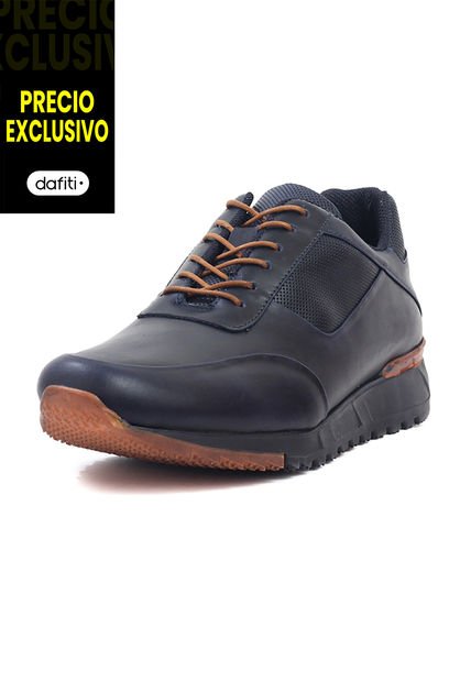 Tenis Cuero Hombre Azul Ocai Forlán