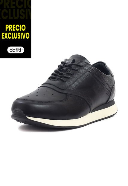 Tenis Cuero Hombre Negro Ocai Boston