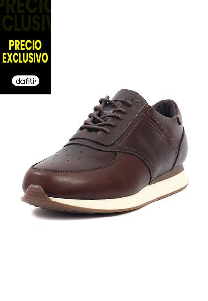 Tenis Cuero Hombre Coñac Ocai Boston