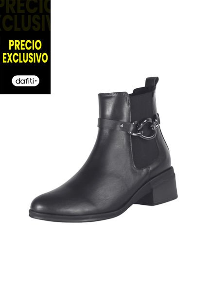 Botines Cuero Mujer Negro Ocai Mya 001