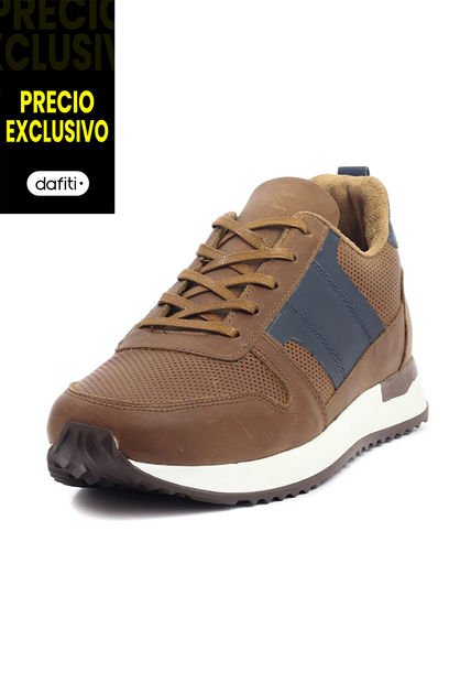 Tenis Cuero Hombre Café Ocai Ivan 001