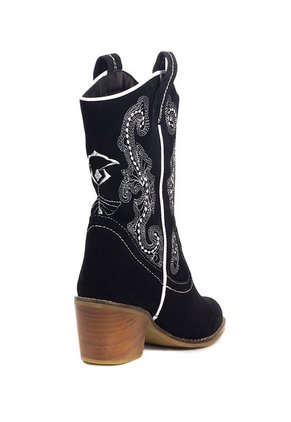 Botas Cuero Texanas Negro Ocai Tijuana