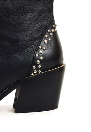 Botín Cuero Texano Negro Ocai Las Vegas