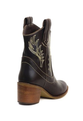 Botín Cuero Texano Café Ocai Austin