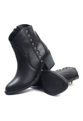 Bota Casual Cuero Negro Ocai Abba