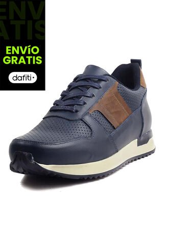 Tenis Cuero Azul Ocai Ivan 001 Ocai