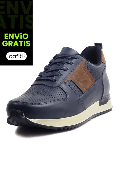 Tenis Cuero Azul Ocai Ivan 001