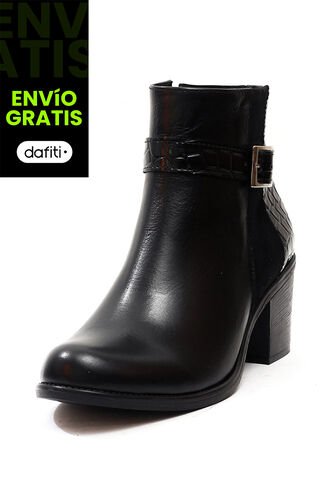 Botín Cuero Mujer Negro Ocai Danna 001 Ocai