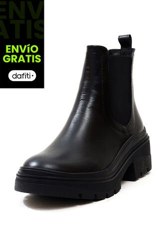 Bota Cuero Mujer Negro Luciana Ocai
