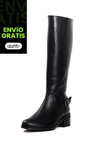 Bota Cuero Mujer Negro Ocai Miranda 001 Ocai
