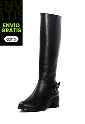 Bota Cuero Mujer Negro Ocai Miranda 001