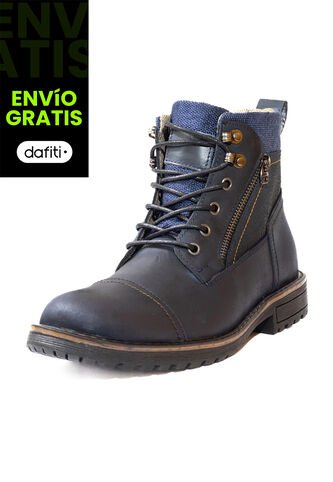 Botas Casuales Cuero Genuino Hombre Azul Marino Ocai B104 Ocai