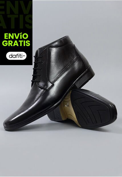 Bota Cuero Hombre Negro Ocai Lusso