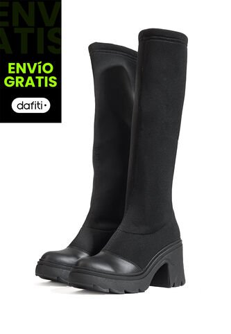 Bota En Cuero Tipo Media Mujer Negro Ocai Eclipse Ocai