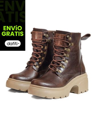 Bota En Cuero Mujer Café Ocai Sierra Ocai