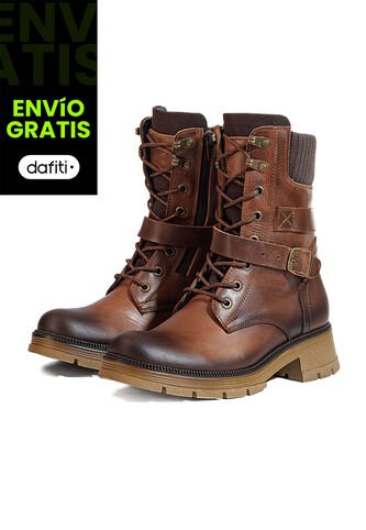Bota En Cuero Mujer Café Ocai Terra Ocai