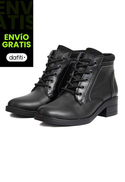 Botines Cuero Mujer Negro Ocai Galia
