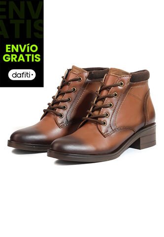 Botines Cuero Mujer Café Ocai Beca Ocai