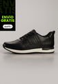 Tenis Cuero Para Hombre Negro Con Diseño Sofisticado Nero de Ocai