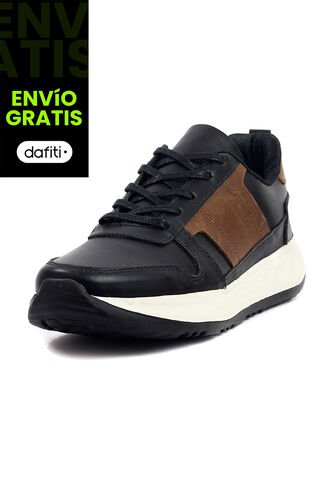 Tenis Cuero Hombre Negro Por Miel Ocai Ivan 003 Ocai