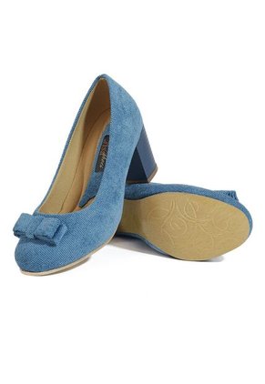 Tacón Azul Claro Tejido Ocai Belly