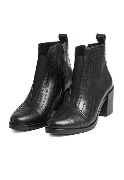 Botín Cuero Mujer Negro Ocai Jackie