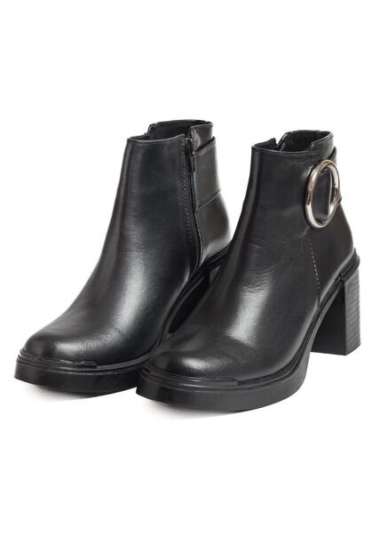 Botín Cuero Mujer Negro Ocai Jade