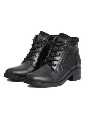Botines Cuero Mujer Negro Ocai Galia