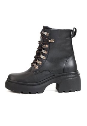 Bota En Cuero Mujer Negro Ocai Hadara