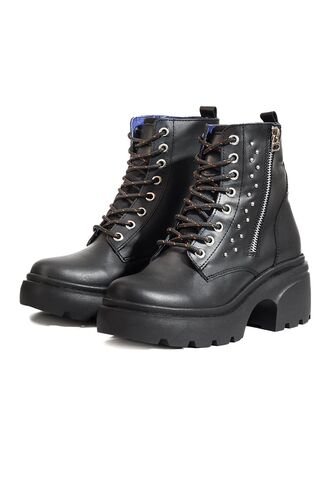 Bota En Cuero Mujer Negro Ocai Rebel Ocai