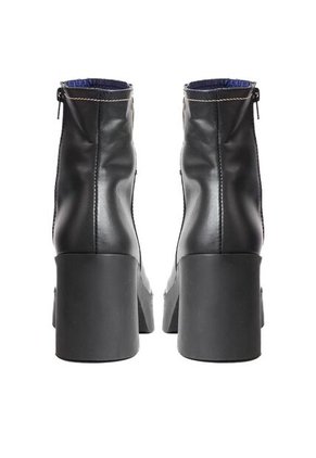 Botines En Cuero Mujer Negro Ocai Isabela