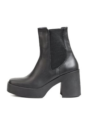 Bota En Cuero Mujer Negro Ocai Chelsea