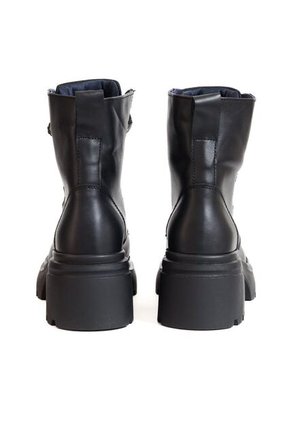 Bota En Cuero Mujer Negro Ocai Hadara