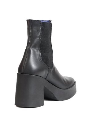 Bota En Cuero Mujer Negro Ocai Chelsea