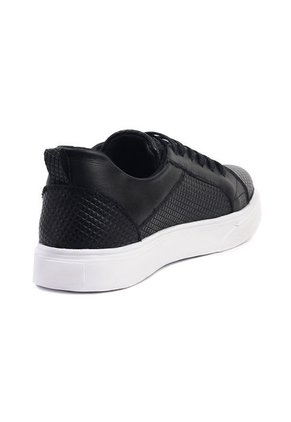 Tenis Cuero Hombre Negro Ocai Hans 001