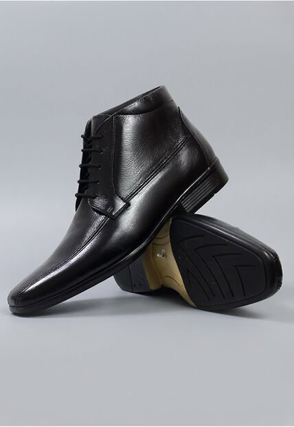 Bota Cuero Hombre Negro Ocai Lusso