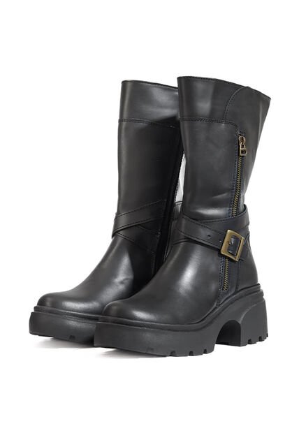 Bota En Cuero Mujer Café Ocai Jessie