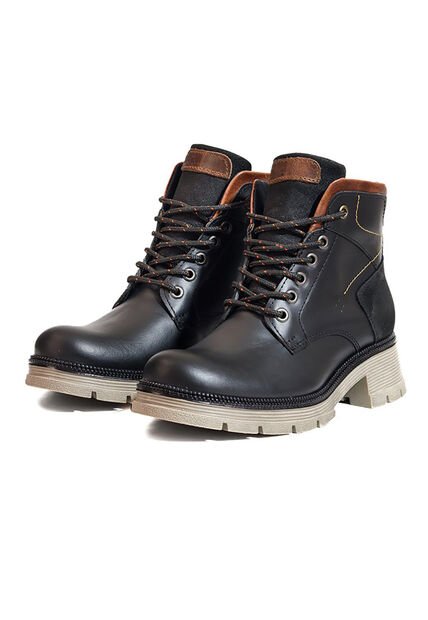 Botines Cuero Mujer Negro X Café Urbano Ocai Gemma