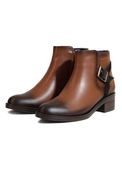 Botines Cuero Mujer Café Ocai Dakota