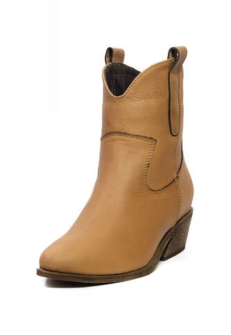 Bota Casual Cuero Miel Hers Kala Ocai