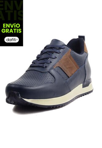 Tenis Cuero Azul Ocai Ivan 001 Ocai