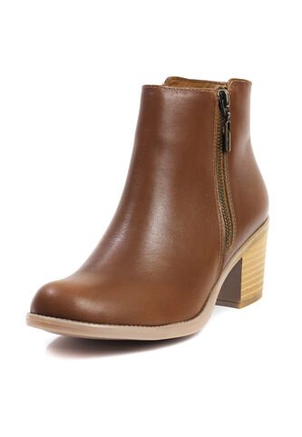 Botín Cuero Mujer Miel Ocai Tina 002 Ocai