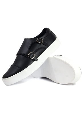 Tenis Cuero Hombre Negro Ocai Renato 001