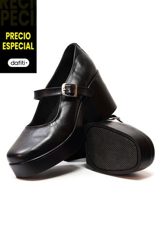 Zapatos Tacón Cuero Mafalda Negro Ocai Ginebra 001 Ocai