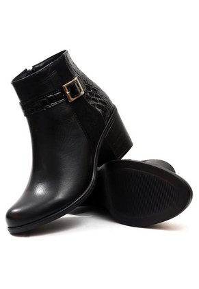 Botín Cuero Mujer Negro Ocai Danna 001