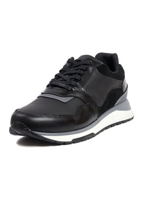 Tenis Cuero Hombre Negro Ocai Atlanta